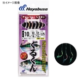 ハヤブサ(Hayabusa) ぐるくんサビキ ケイムラMIXスキン 6本鈎 HS636 仕掛け
