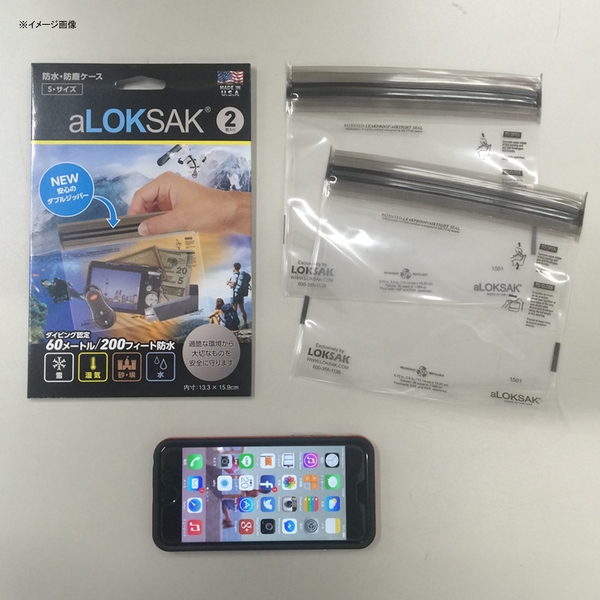 LOKSAK(ロックサック) 防水マルチケース (2枚入) ALOKD2-6X6 スマートフォンケース
