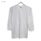 Healthknit(ヘルスニット) 7分袖 ワッフル ヘンリーネック Tee LG-003 半袖Tシャツ(メンズ)