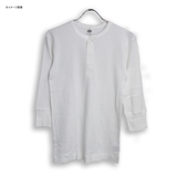 Healthknit(ヘルスニット) 7分袖 ワッフル ヘンリーネック Tee LG-003 半袖Tシャツ(メンズ)
