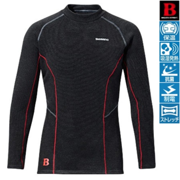シマノ(SHIMANO) IN-021N ブレスハイパー+度 ストレッチハイネックアンダーシャツ(極厚タイプ) 431523 アンダーシャツ