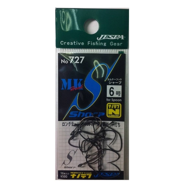 ヤリエ MK(エムケー) フック シャップ 727 シングルフック(トラウト用)