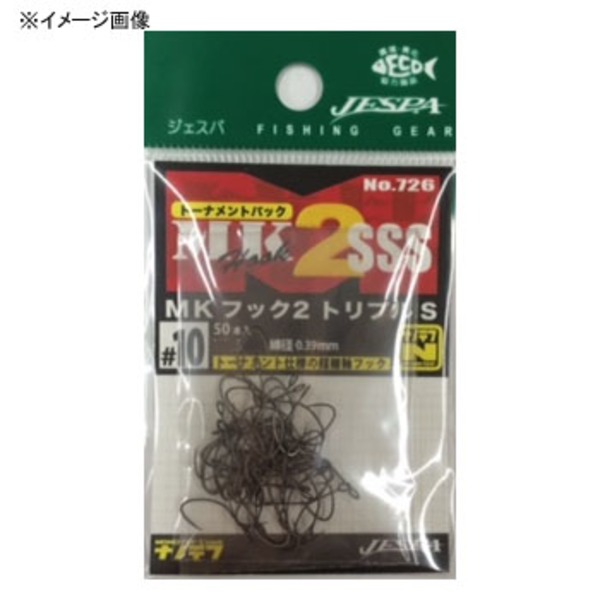 ヤリエ MK(エムケー) フック2 SSS ナノテフ 726 シングルフック(トラウト用)