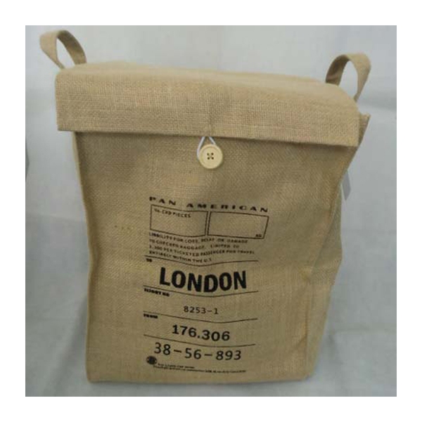 不二貿易 麻バスケット D ロンドン 0207128 収納･運搬