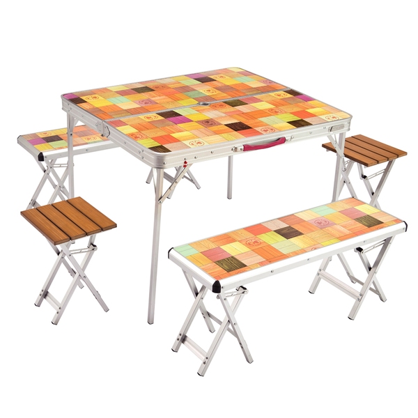 Coleman(コールマン) ナチュラルモザイクファミリーリビングセットプラス 2000026757 テーブル･チェアセット