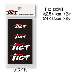 TICT(ティクト) カッティングステッカー ＴＩＣＴロゴ（小） ホワイト