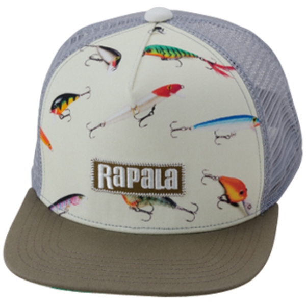 Rapala(ラパラ) イラスト ルアー フラット バイザー メッシュ キャップ RC-181GC 帽子&紫外線対策グッズ