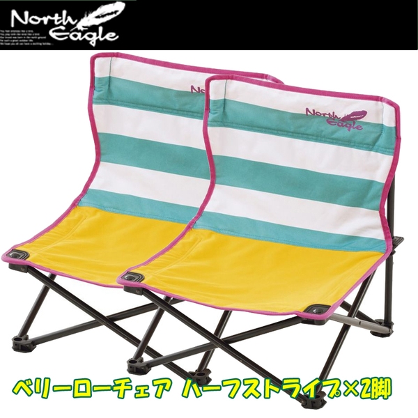 North Eagle(ノースイーグル) ベリーローチェア×2脚【お得な2点セット】 NE2346 座椅子&コンパクトチェア