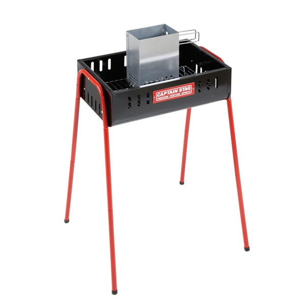 キャプテンスタッグ(CAPTAIN STAG) ジュール 簡単火起し バーベキューグリル 430 UG-20 BBQコンロ(脚付き)