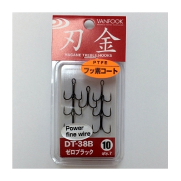 ヴァンフック(VANFOOK) 刃金トレブルフック パワーファイン DT-38B トリプルフック(トラウト用)