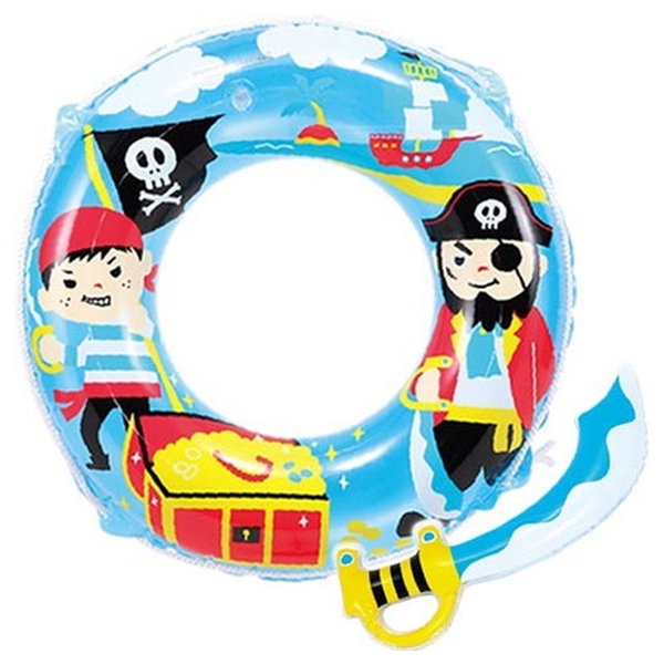 ヒオキ 海賊ウキワ(変身シリーズ おまけ付き) 浮輪60cm WN6260 フロートマット&浮き輪