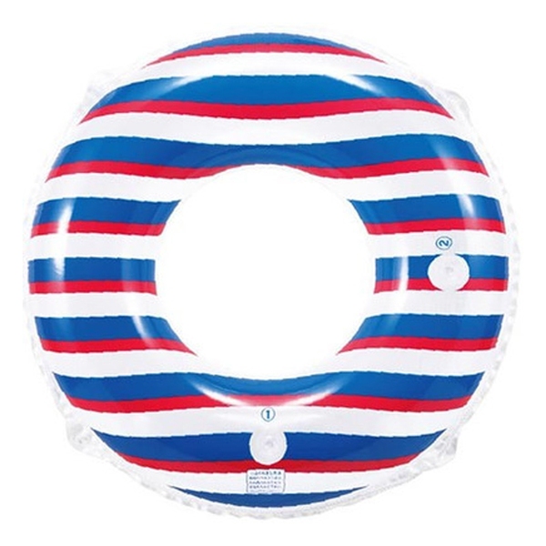 ヒオキ マリンボーダーウキワ 浮輪80cm WH5980 フロートマット&浮き輪