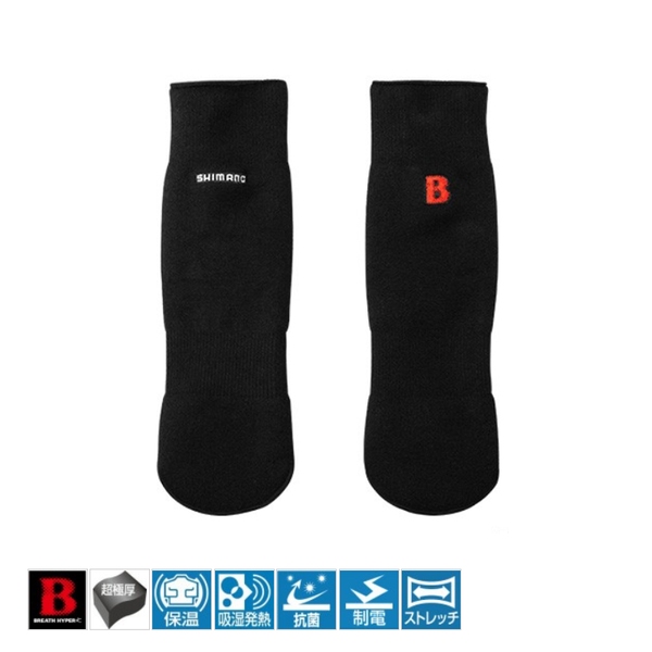 シマノ(SHIMANO) SC-031P ブレスハイパー+度 バルキーソックス(超極厚タイプ) 469625 ソックス&防寒ソックス