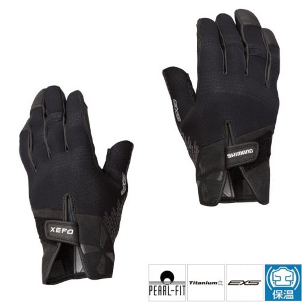 シマノ(SHIMANO) GL-279P XEFO･1.5mmクロロプレンEXS 3カットロンググローブ 465962 スリーフィンガーレス(フィッシング)
