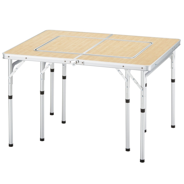 BUNDOK(バンドック) グリルテーブル 98×80cm 分割して使用可能 バーベキュー/レジャーテーブル BD-221 バーベキューテーブル