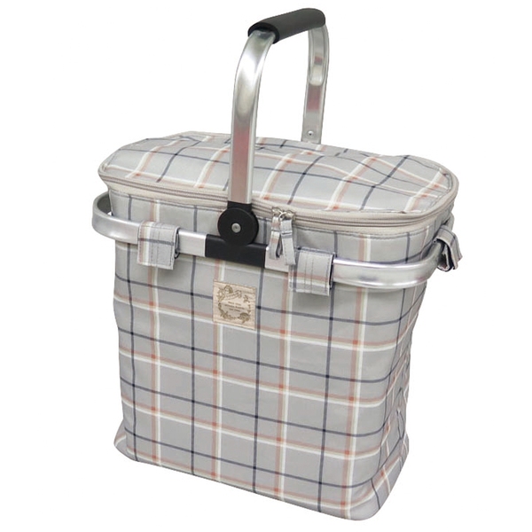 あまの(AMANO) 自転車カゴ保冷/チェック SAS1833 キャンプクーラー20～49リットル