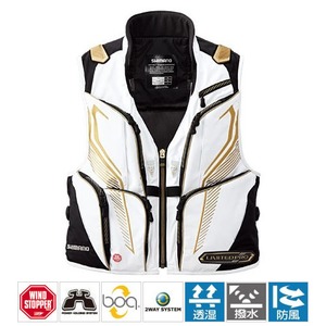 シマノ NEXUS ウインドストッパー 2WAYフィッシングベスト　　⑩ シマノ(SHIMANO) VE-011P Windstopper 2WAYベスト・リミテッドプロ