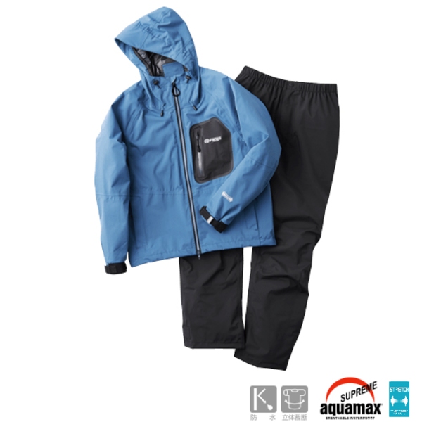 リバレイ RBB RBB タイドストレッチレインスーツ 8745 フィッシングレインウェア(上下)