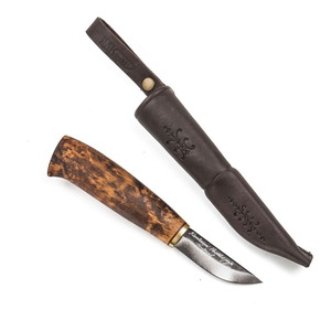 【送料無料】Kauhavan Puukko Paja(カウハヴァンプーッコパヤ) Mout Visa 62 #205 6.2cm ブレード(ブラウン)×シース(ブラウン) 27331