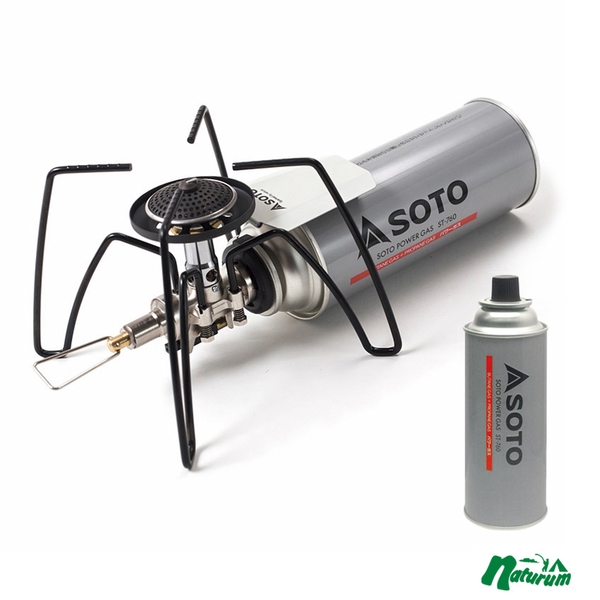 SOTO レギュレーターストーブ+パワーガス【お得な2点セット】 ST-N310WH ガス式