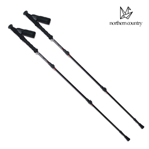 【送料無料】ノーザンカントリー(Northern Country) トレッキングポール(カーボンシャフト/2本組) 90-115cm BK TR-3002