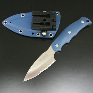 ニューサビナイフ 1 キャンプミニ包丁 半波刃 刃長(92mm) ブルー