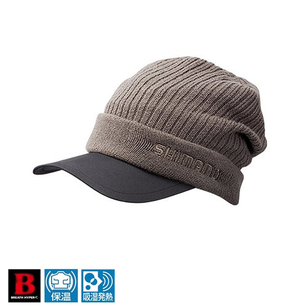シマノ(SHIMANO) CA-065Q ブレスハイパー+度 ニットキャップ(ツバ付) 533104 防寒ニット&防寒アイテム