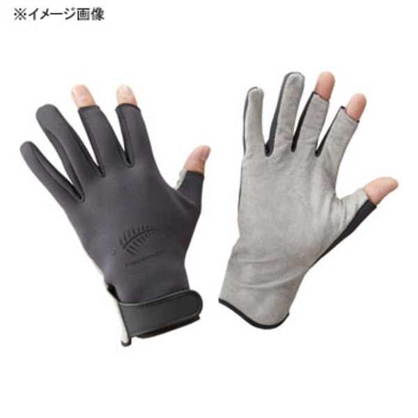 フリーノット(FREE KNOT) ハヤブサ フリーノット FOURON(フォーオン) スキッドレスグローブ 3本カット Y4155-L-93 スリーフィンガーレス(フィッシング)