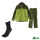 ミズノ(MIZUNO) ベルグテックEXストームセイバーVレインスーツ Men’s+ズレ落ちにくい人気ソックス 超お得セット A2JG4A01+C2JX5W01 レインスーツ