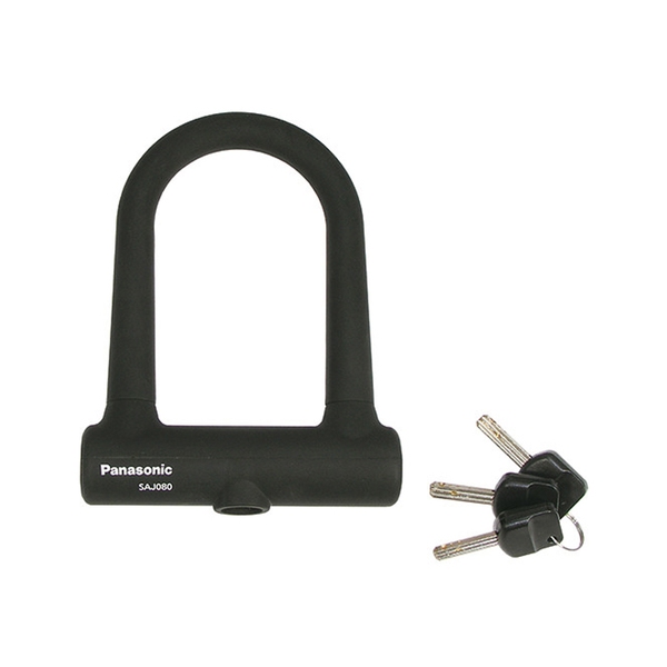 パナソニック(Panasonic) ダブルディンプルキー採用U型ロック 自転車/サイクル/鍵/盗難予防 SAJ080B 鍵･ロック