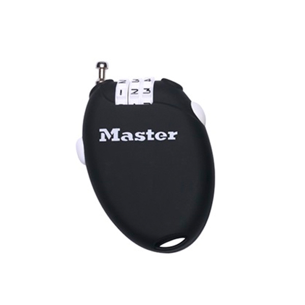 Master Lock(マスターロック) ダイヤル式リトラクトケーブルロック 4603JADBLK 鍵･ロック