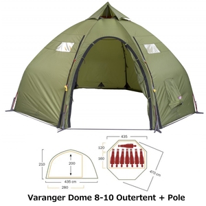 ヘルスポート(helsport) 【国内正規品】Varanger Dome 8-10 バランゲルドーム8-10人用 テント
