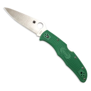 【送料無料】Spyderco(スパイダルコ) エンデューラ4 フルフラットブレード 直刃 グリーン C10FPGR