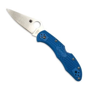 【送料無料】Spyderco(スパイダルコ) デリカ4 フルフラットブレード 直刃 ブルー C11FPBL