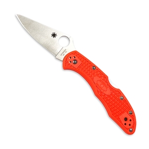【送料無料】Spyderco(スパイダルコ) デリカ4 フルフラットブレード 直刃 オレンジ C11FPOR