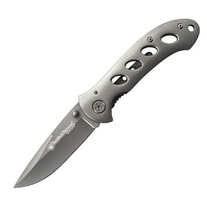 【送料無料】Smith&Wesson(スミス&ウェッソン) オアシス 423 シルバー 直刃 シルバー SW423G
