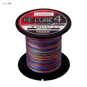 ゴーセン ルアー釣り用PEライン PE CUBE4(PE キューブ4) 600m 1.5号 5色分