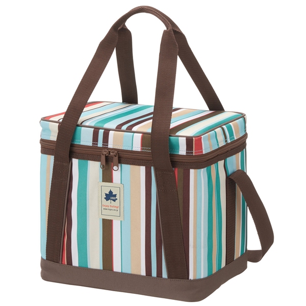 ロゴス(LOGOS) 氷点下パック抗菌･デザインクーラー M(ブルーストライプ) 81670715 ソフトクーラー10～19リットル