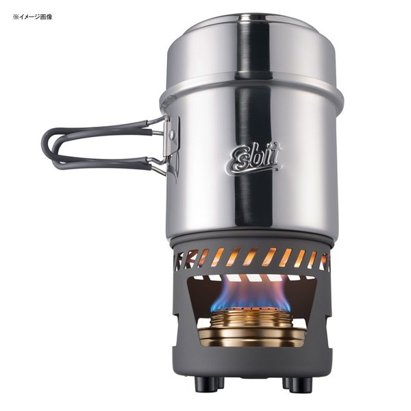 Esbit(エスビット) 985mlステンレスクックセット(アルコールバーナー付) ESCS985ST0 ステンレス製ソロクッカーセット