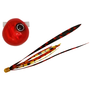 ジャッカル(JACKALL) 鉛式ビンビン玉スライド 100g F179 レッドレッド/シマレッドT+ ジャッカル(JACKALL) 鉛式ビンビン玉スライド 100g F179 レッドレッド/シマレッドT+