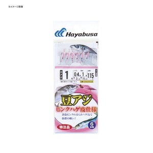 ハヤブサ(Hayabusa) 豆アジピンクハゲ皮 アミエビ仕様(6本針) X50255A8