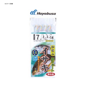 ハヤブサ(Hayabusa) 和歌山イサキ超ショート ケイムラ玉付（３本針） ６号／ハリス２．５号 T50255B3