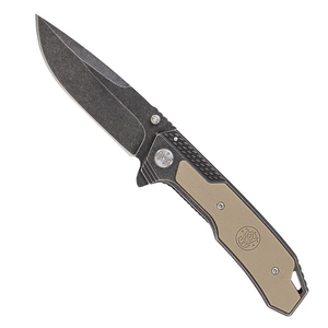 【送料無料】Smith&Wesson(スミス&ウェッソン) フォールディングナイフ ストーンウォッシュ G-10 直刃 刃長90mm SW609