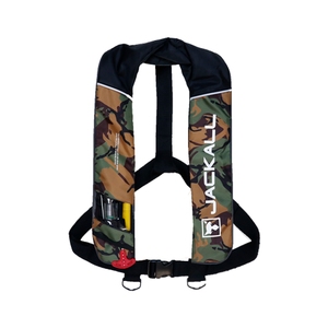 【送料無料】ジャッカル(JACKALL) 自動膨張式ライフジャケット ＪＫ２５２０ＲＳ タイプＡ 遊漁船（釣り船）対応 グリーンカモ／ブラック