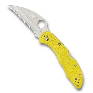 【送料無料】Spyderco(スパイダルコ) ソルト2 ウォーンクリフ H-1 波刃 刃長(74mm) YL(イエロー) C88SWCYL2