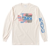 KAVU(カブー) アドレスマップL/S Tee 19821131017005 長袖Tシャツ(メンズ)