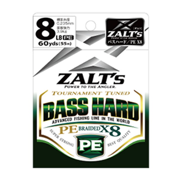 ラインシステム ZALT’s BASS HARD(ザルツ バス ハード) PE X8 55m Z3206F ブラックバス用PEライン