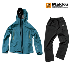 【送料無料】マック(Makku) アークライトレインスーツ S ブルー AS-300