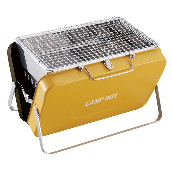 キャプテンスタッグ(CAPTAIN STAG) キャンプアウト V型ファイアグリル UG-74 BBQコンロ(卓上タイプ)
