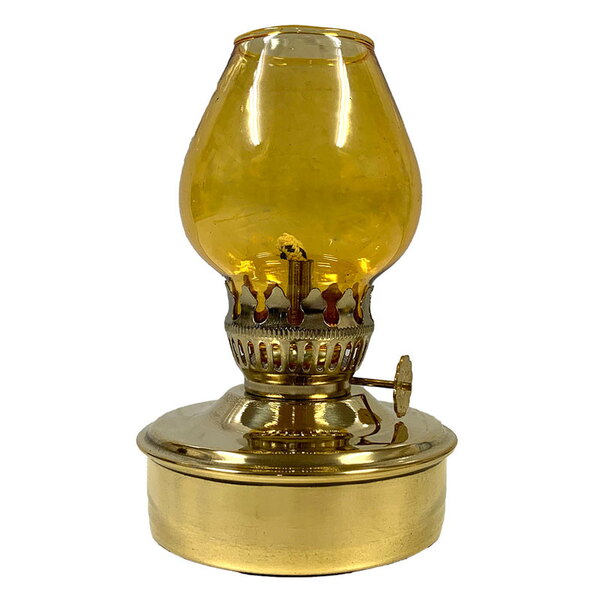 江戸川屋ランプ テーブル真鍮ランプ 平形×豆 220125 液体燃料式